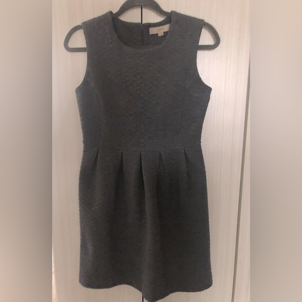 Ann Taylor Loft Gray Sleeveless Dress